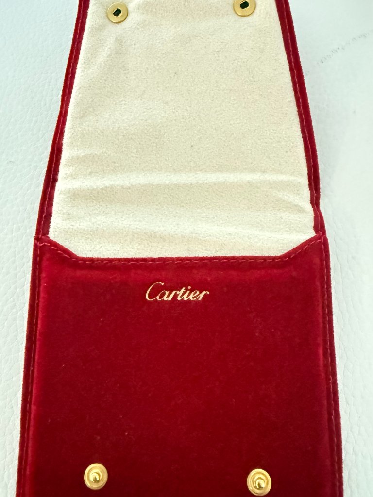 New Cartier Padded Jewelry Watch Travel Red Velvet Case Pouch Envelope